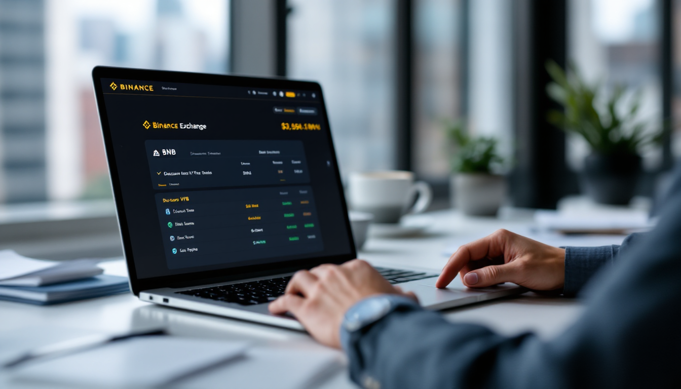 바이낸스 거래소의 BNB 할인 혜택과 VIP 등급 시스템을 확인하는 모습