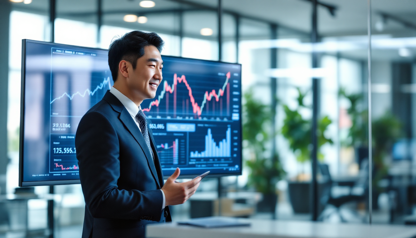 투자 성과를 분석하고 있는 한국인 투자자