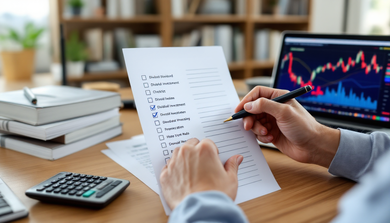 성공적인 배당 투자를 위한 최종 체크리스트를 확인하는 모습