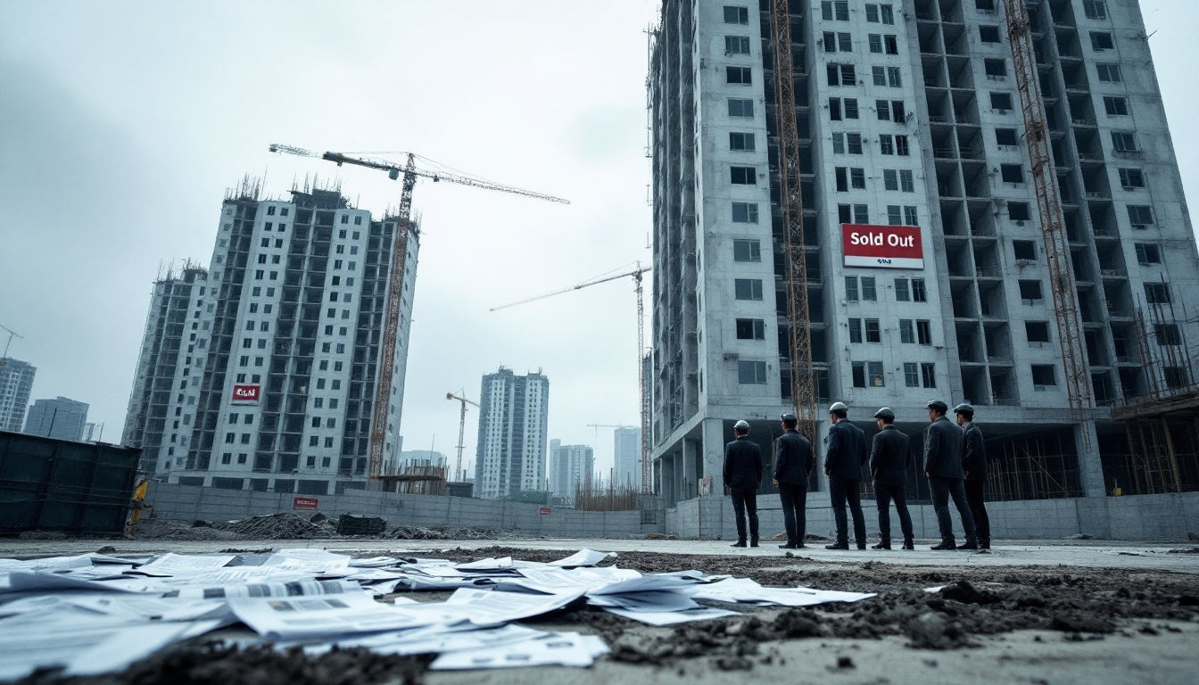 부동산 규제 정책으로 침체된 한국 부동산 시장의 모습