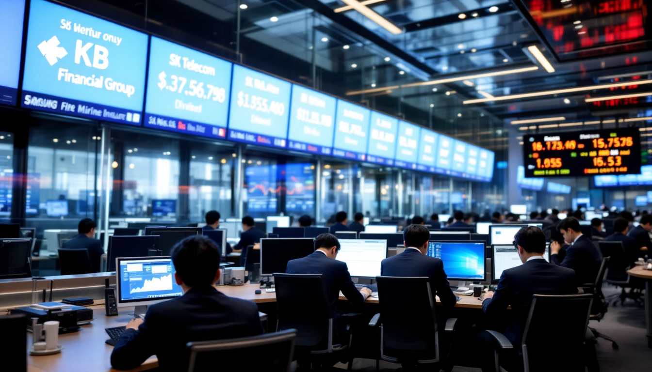 KB금융, 삼성화재우, SK텔레콤 등 국내 주요 배당주들의 거래 현황