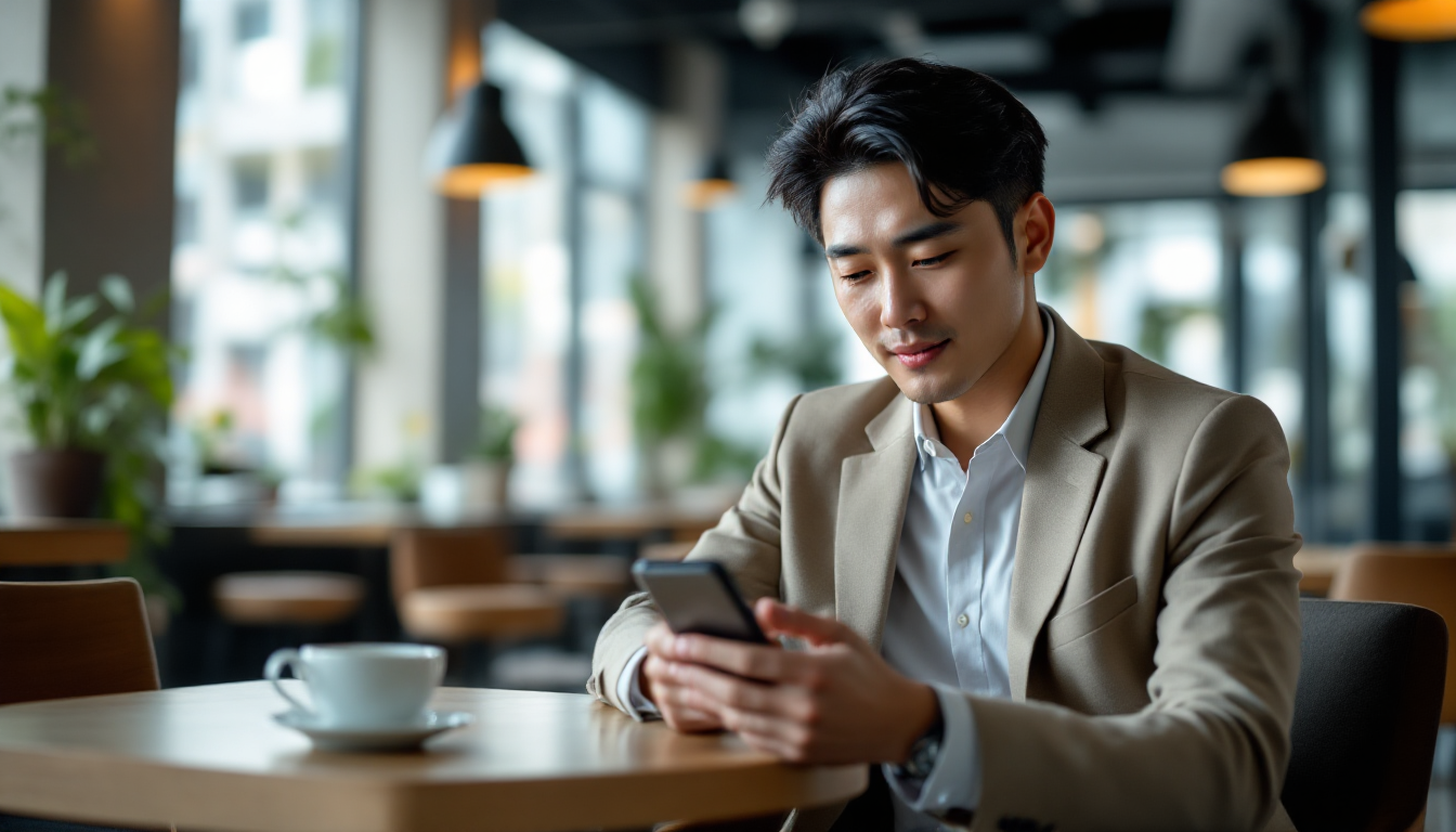 미국 배당주 투자를 위해 모바일 앱을 사용하는 한국인 투자자