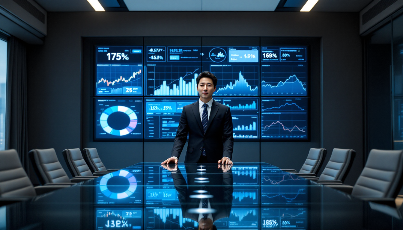 종합적인 경제 시나리오 분석을 발표하는 투자 전략가