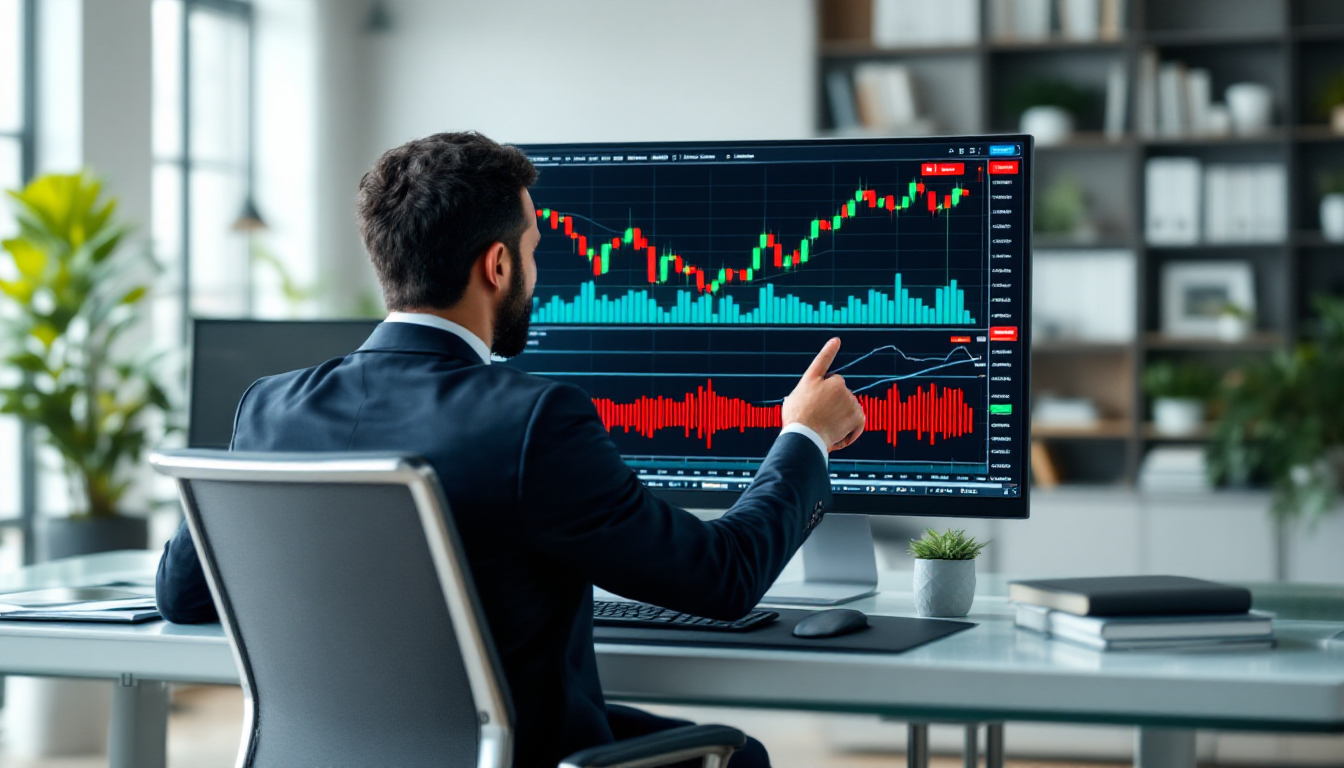 캔들차트 패턴을 분석하는 모습