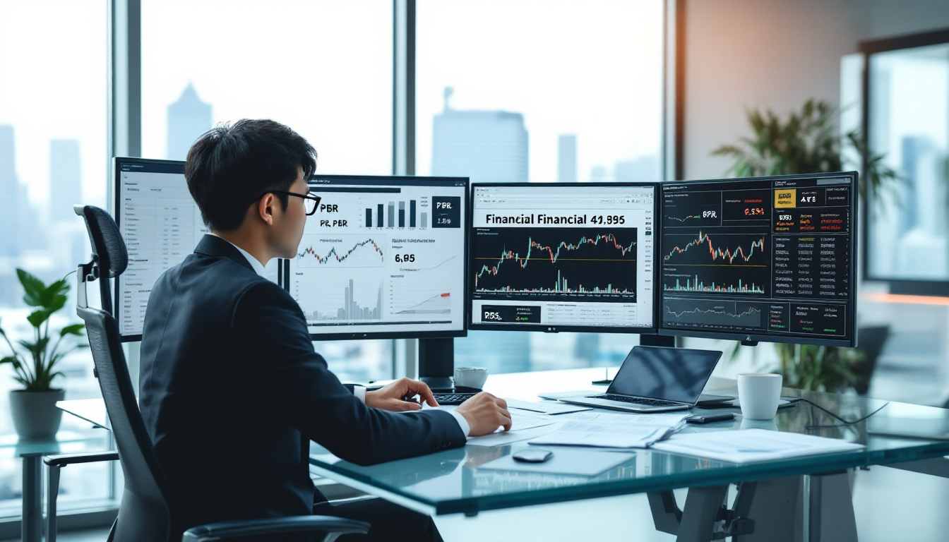 PER, PBR, ROE, EPS 등 기업 가치 지표를 분석하는 한국인 애널리스트