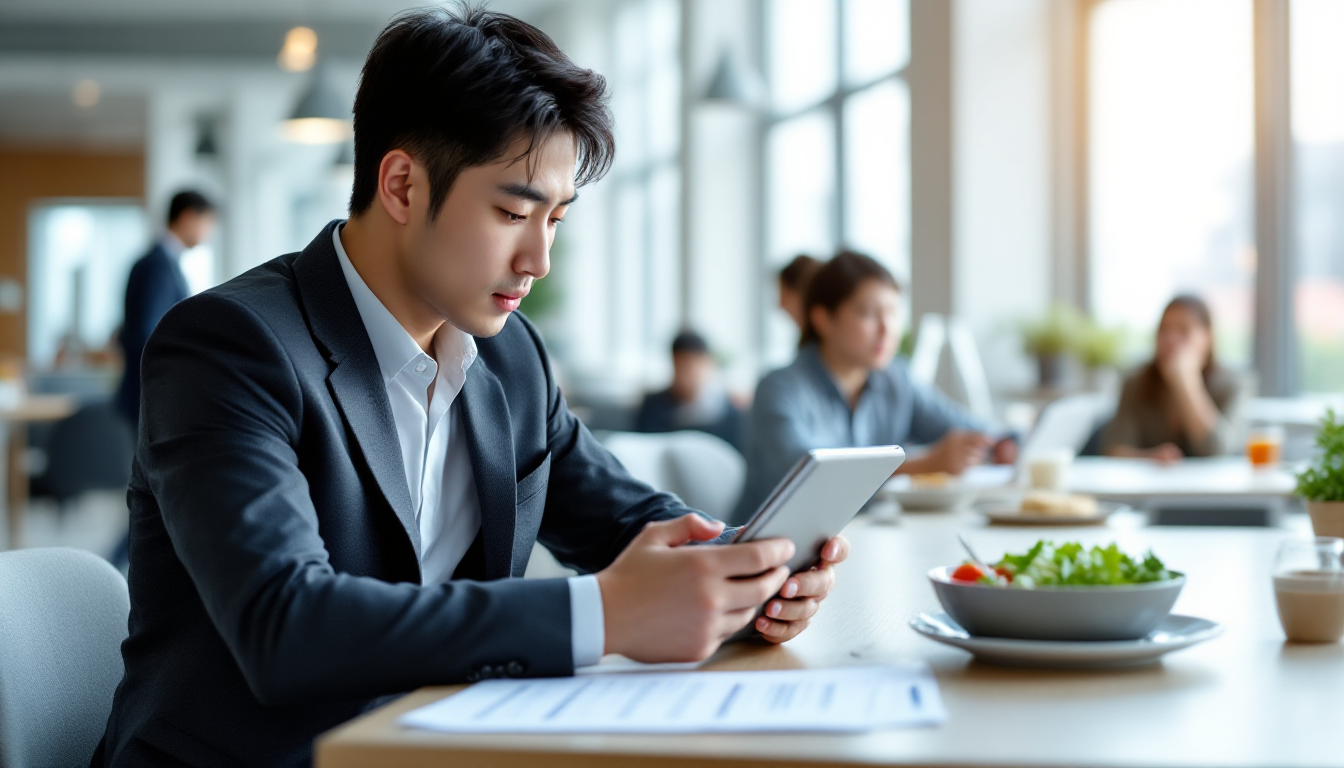 직장인 맞춤 투자 전략을 실행하는 한국인 회사원