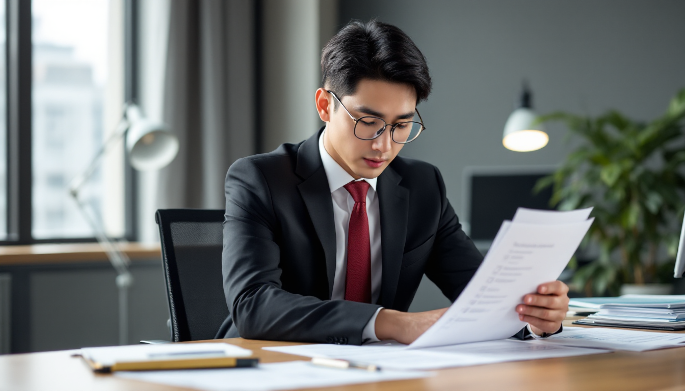 안전한 배당주를 선별하기 위한 5단계 체크리스트를 검토하는 장면