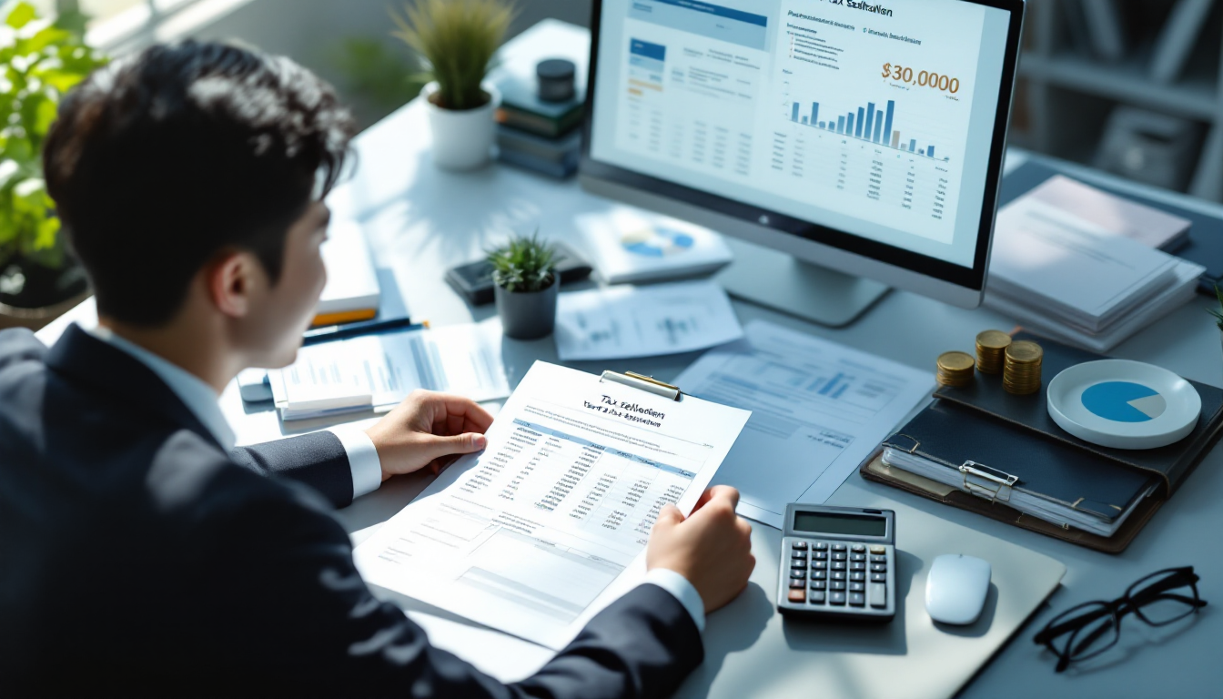 연금저축 계좌로 연말정산 세액공제 혜택을 확인하는 직장인