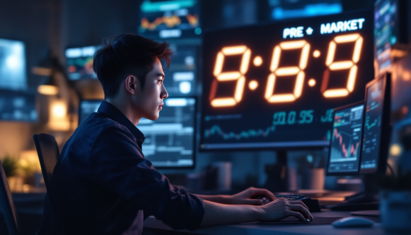 프리마켓과 애프터마켓 거래 시간을 확인하는 한국인 트레이더