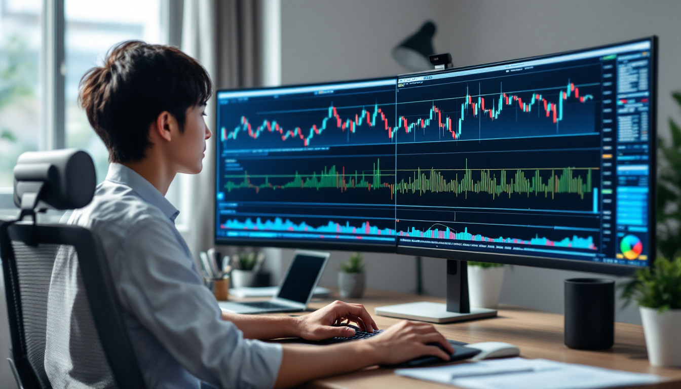 이동평균선, RSI, MACD 등 보조지표가 표시된 차트