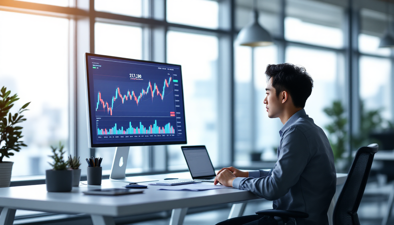 거래량과 주가의 관계를 분석하는 차트 화면