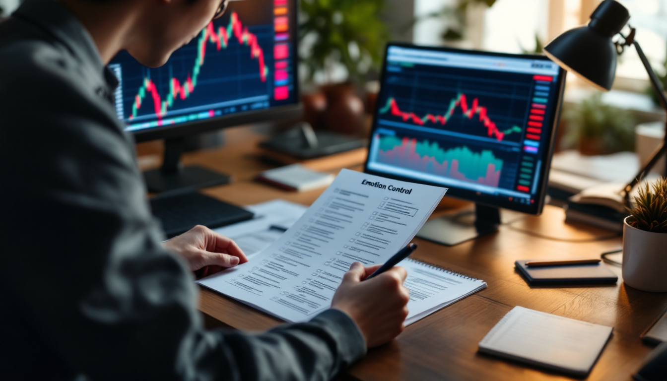 감정 제어 시스템을 활용하여 체계적으로 투자하는 모습