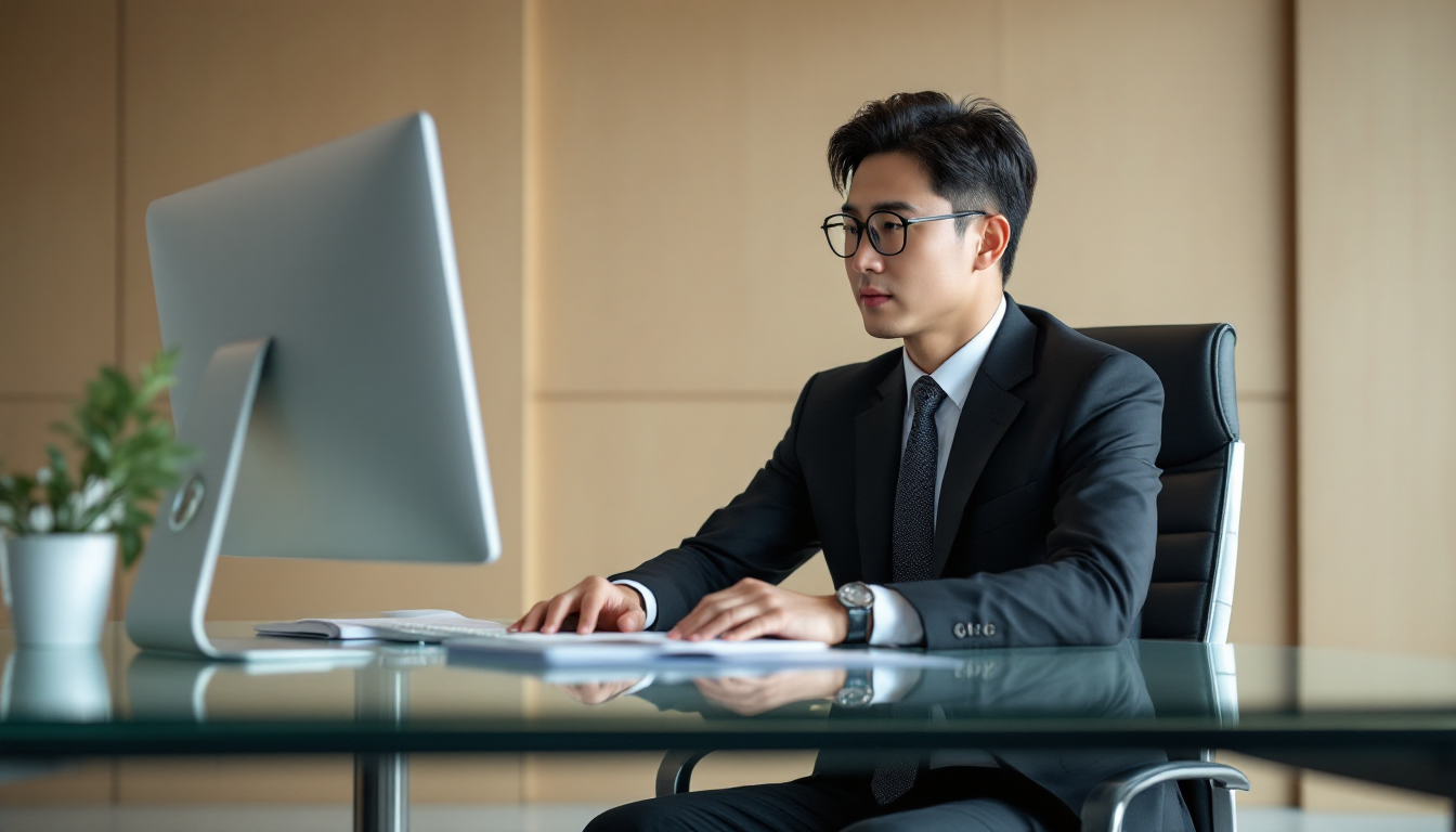 암호화폐 투자 체크리스트를 검토하며 포트폴리오를 분석하는 투자 분석가