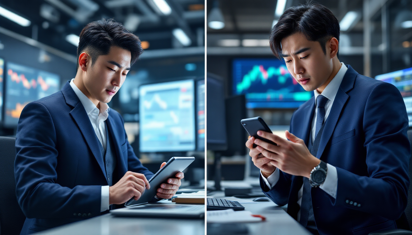 지정가 주문과 시장가 주문을 선택하는 투자자들의 모습