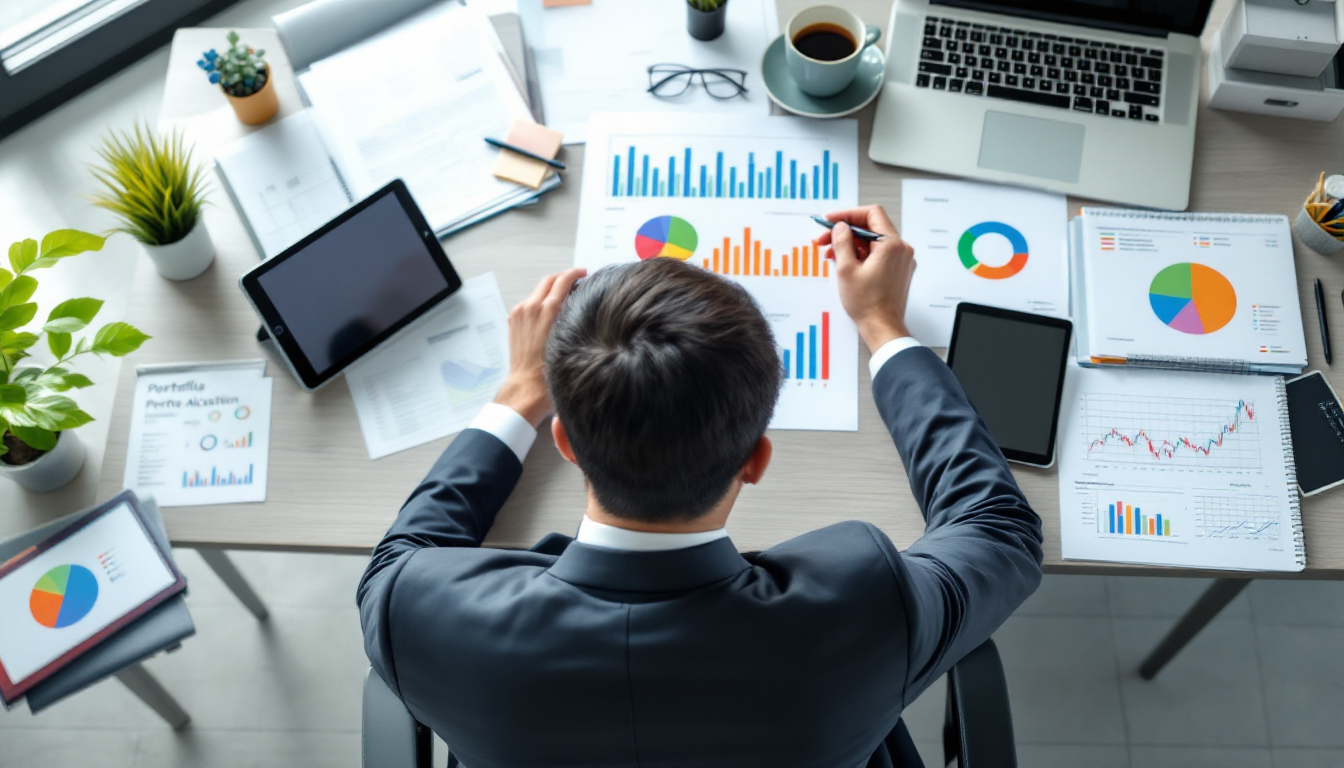 자산배분 전략을 계획하고 있는 금융설계사