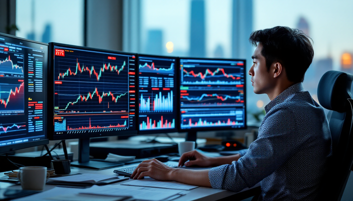 레버리지와 인버스 ETF의 위험성을 검토하는 한국인 트레이더