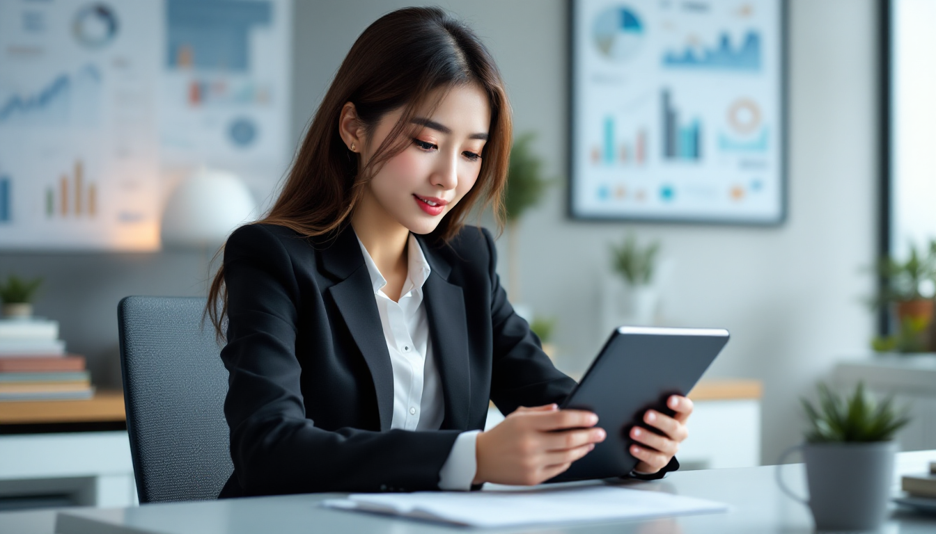 ISA 계좌로 다양한 투자상품을 운용하는 직장인 여성