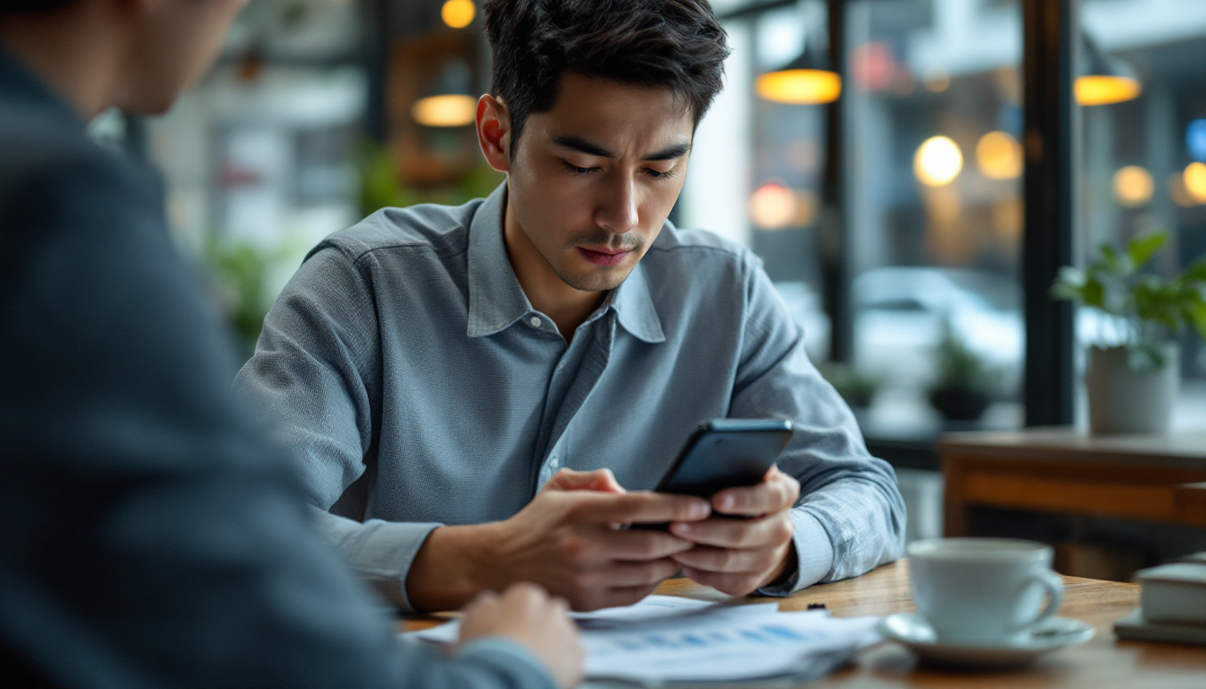 지정가 주문을 입력하는 투자자의 신중한 모습