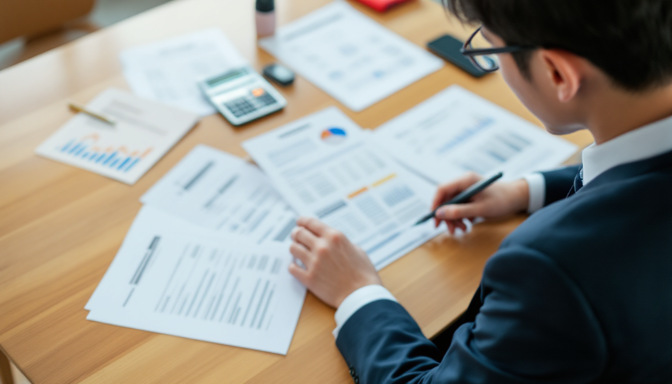 투자 수수료와 세금을 계산하는 대학생