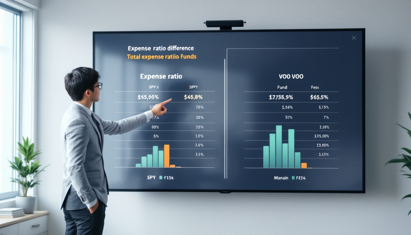 SPY와 VOO ETF의 총보수율(TER) 비교 분석 화면