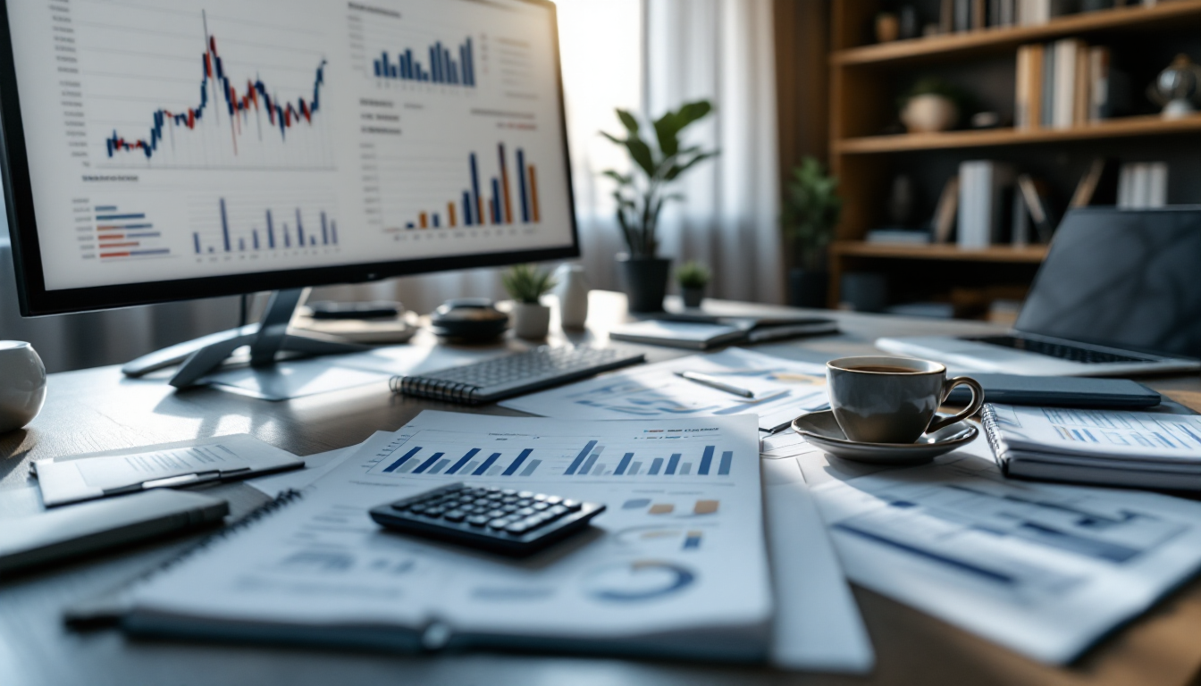 투자 원칙을 정리하며 계획을 세우는 직장인의 모습