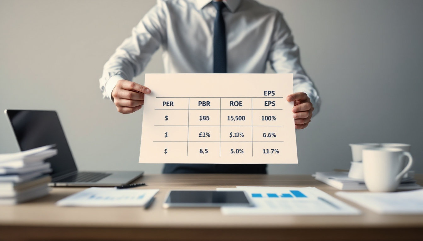 주식 핵심 지표 분석 자료와 비즈니스 문서