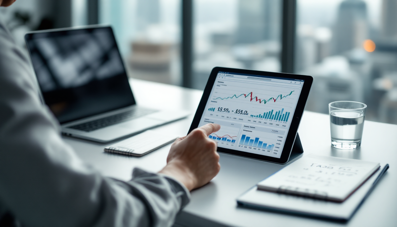 분할매수 전략을 분석하고 있는 투자자의 모습