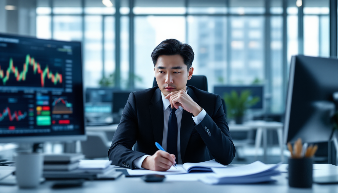 주식 매도 타이밍을 고민하는 투자자의 모습