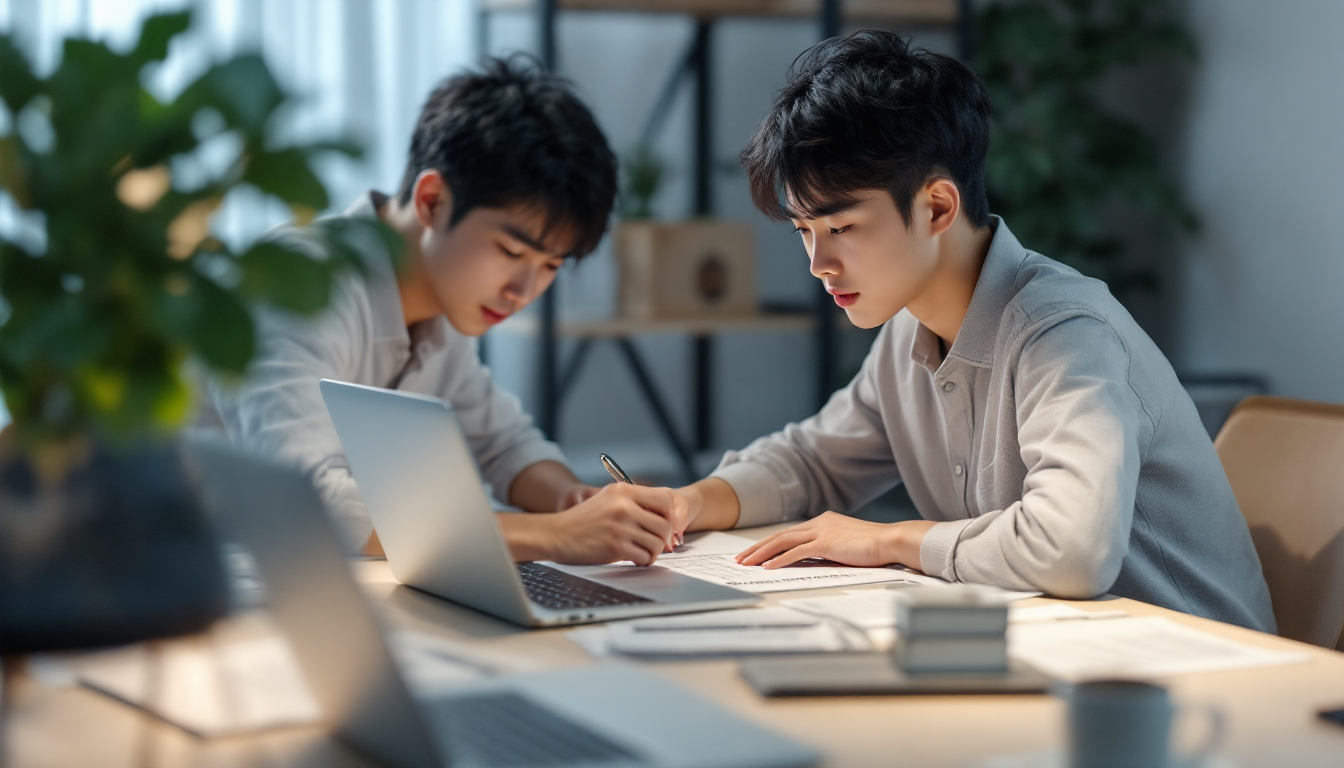 단계별 투자 포트폴리오 구성 계획을 실행하는 한국인 직장인