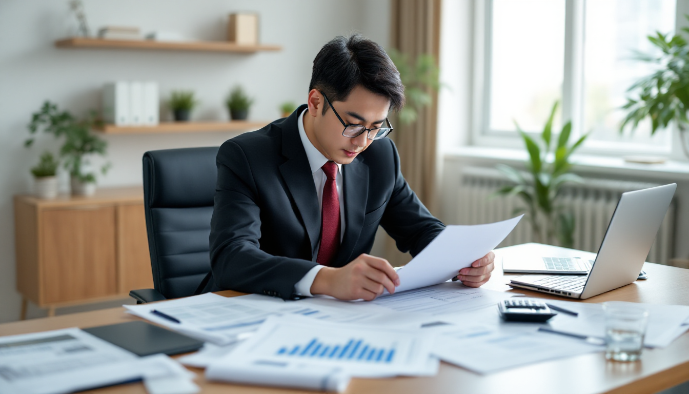 투자 체크리스트와 경제 캘린더를 검토하는 재정 고문