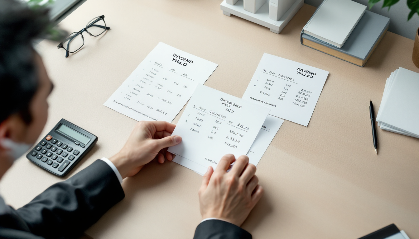 배당수익률과 배당성향을 계산하는 모습