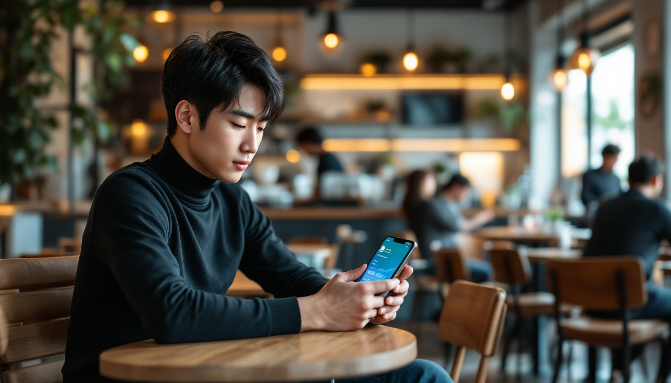 핀테크 플랫폼에서 소셜 트레이딩을 하는 젊은 한국인 투자자