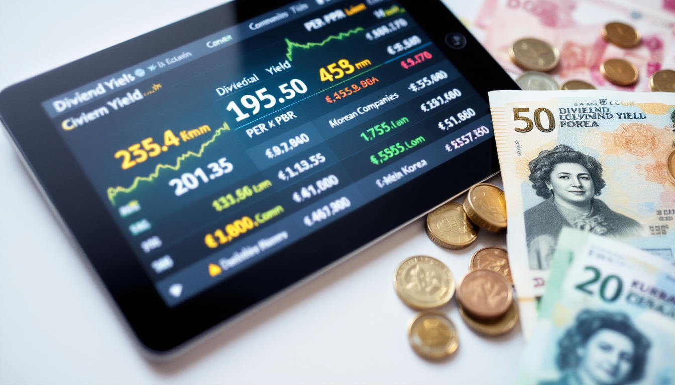 배당과 투자 지표를 나타내는 금융 자료