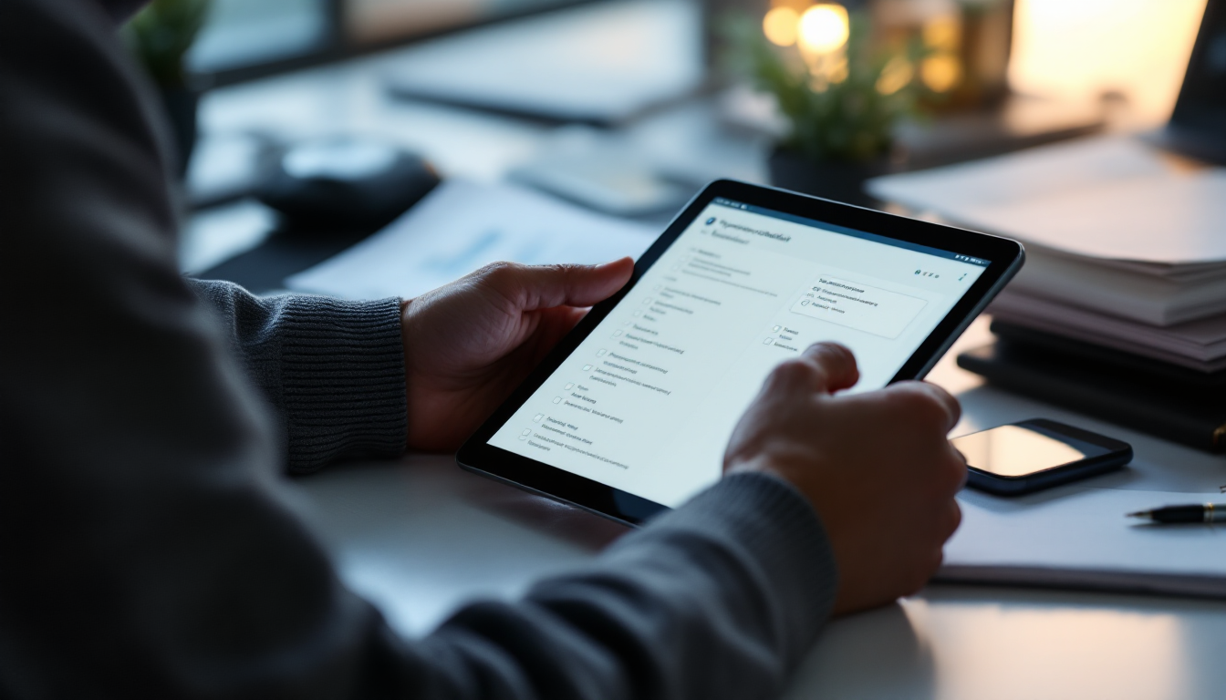 암호화폐 투자 전 체크리스트를 점검하는 신중한 투자자