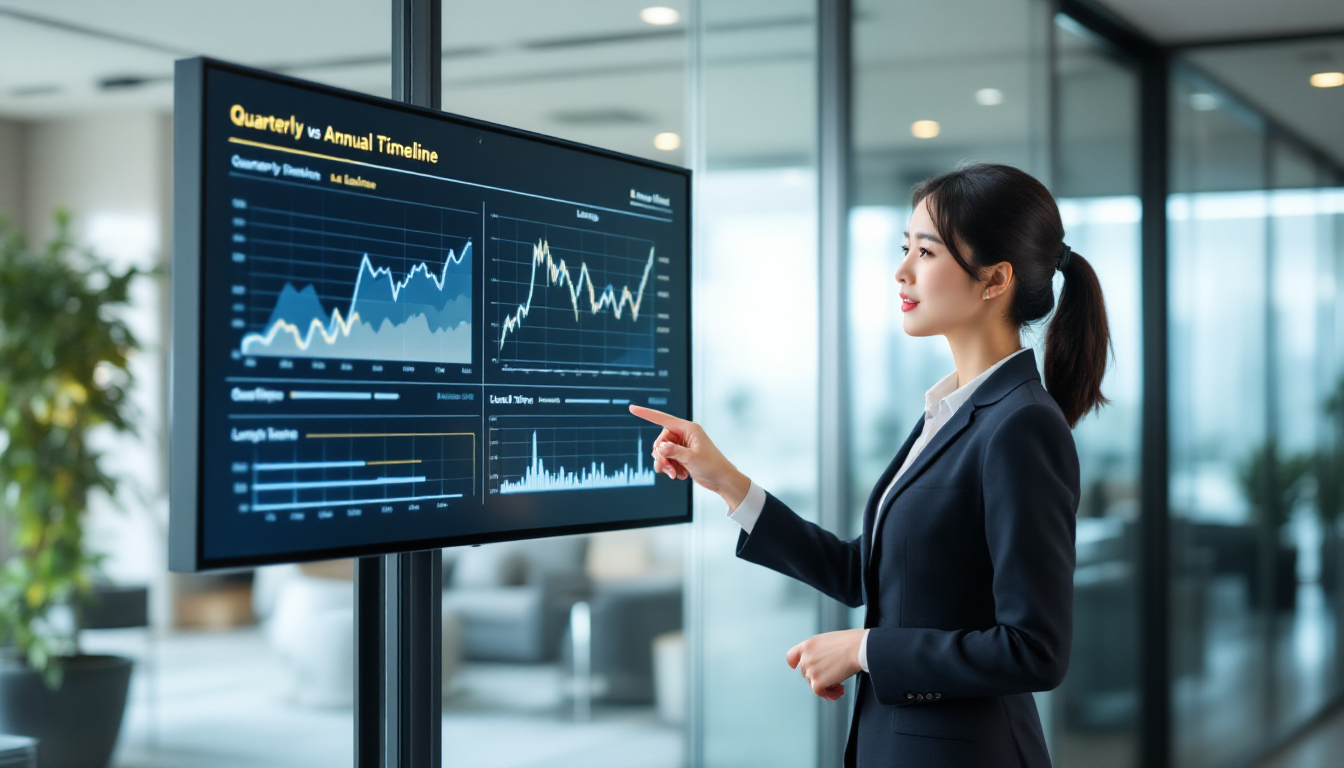 분기 실적과 연간 실적을 비교 분석하는 한국인 투자 전문가